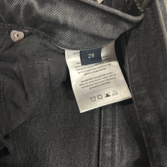 Women’s Citizens of Humanity Ella Jeans- straight leg crop size 28 black wash - Picture 3 of 4